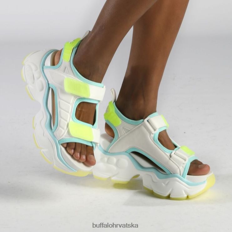 bijeli neon Buffalo binary track sandala s platformom veganska |sandale TDD6T327